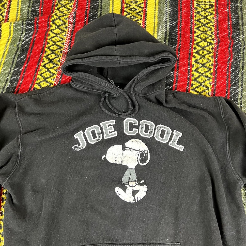 y2k snoopy joe cool baggy black hoodie XXL